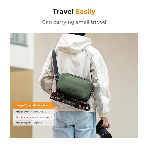 K&F CONCEPT Camera Sling Bag Crossbody Bag Waterproof Camera Shoulder Backpack DSLR/SLR/Mirrorless Camera Case thumbnail 5
