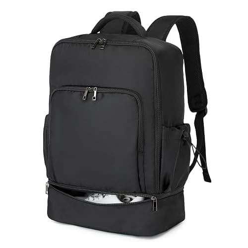 seyfocnia Sac à dos de sport pour femmes et hommes, sac à dos léger avec compartiment pour chaussures, sac de sport imperméable, sac d'entraînement, sac à dos décontracté pour voyage, M - Image 1