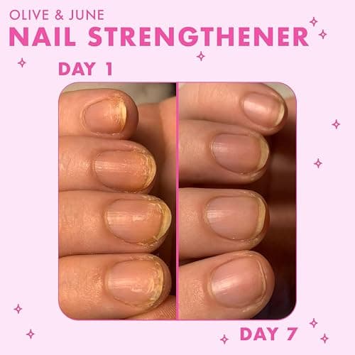 Olive & June Nail Strengthener | Heals & Conditions Weak, Brittle Nails | Up to 77% Increase in Strength | Prevents Peeling & Ridges | Celery Seed + Flora Complex | Vegan, Cruelty-Free Nail Treatment thumbnail 4