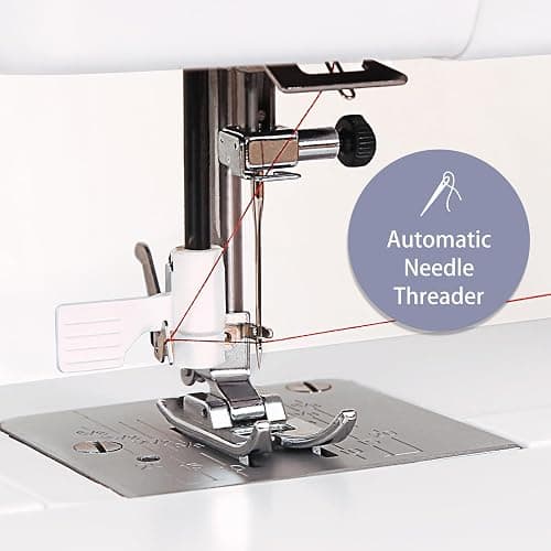 FEIYUE FYe330 Home Sewing Machine with Foot Pedal, Controllable Pedal Speed, 105 Stitch Applications, Powerful Servo Motor, Great for Beginners (White) - FYe330 thumbnail 2