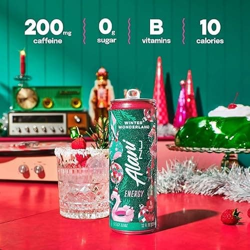 New Alani Sugar Free Energy Drinks Variety Pack, Low Calorie,12 oz (6 Pack) Witch's Brew, Pink Slush, Winter Wonderland thumbnail 2