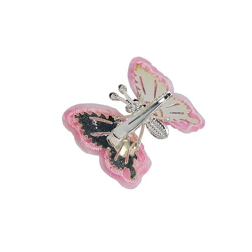 Cartanfill-Embroidery Butterfly Hair Clips Set 6pc Multi Color Stylish Accessories for Girls (C) thumbnail 2