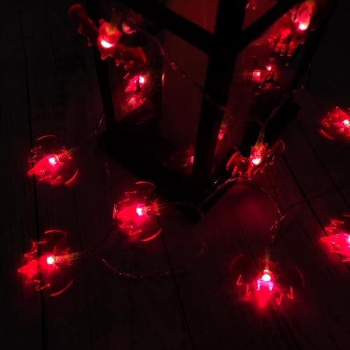 Halloween String Lights 10Ft 20 LEDs Battery Operated Outdoor Decorations Bat Lights for Halloween Party Decor thumbnail 5