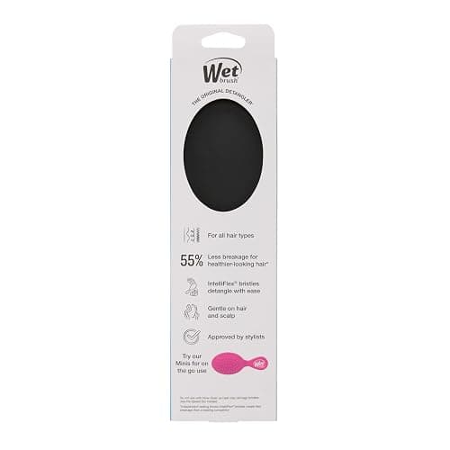 Wet Brush Original Detangler Hair Brush, Black Frost - Ultra-Soft IntelliFlex Bristles - Detangling Brush Glides Through Tangles For All Hair Types (Wet Dry & Damaged Hair) - Women & Men thumbnail 6