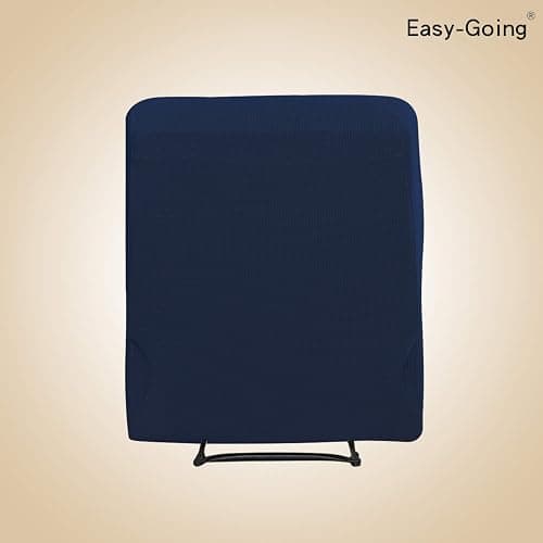 Easy-Going Recliner Stretch Sofa Slipcover Sofa Cover 4-Pieces Furniture Protector Couch Soft with Elastic Bottom Spandex Jacquard Fabric Small Checks(Recliner,Navy) Large thumbnail 4