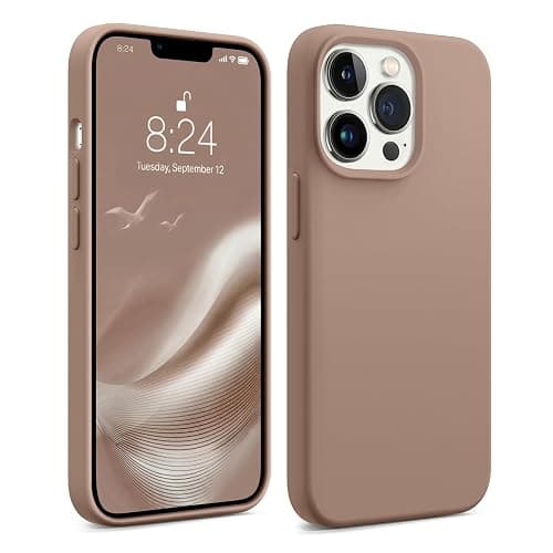 AOTESIER Magnetic for iPhone 13 Pro Phone Case, [Compatible with MagSafe][Military Shockproof Protection] Silicone Case with Soft Microfiber Lining, Camera & Screen Protection 6.1 inch, Light Brown - Image 1