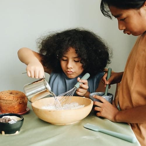 Tampoco Real Kids Cooking & Baking Set – Montessori Kitchen Tools for Real Cooking with Food-Safe Silicone Utensils – Functional & Fun Gift for Young Chefs thumbnail 7