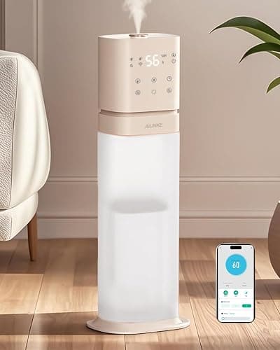 AILINKE Smart Humidifier Large Room, 2.1Gal/8L Humidifiers for Bedroom with Extended Tube&Night Light, Whole House Cool Mist Humidifiers, WIFI App&Voice Control, Home/Kids/Baby, Pale Pink - Image 1