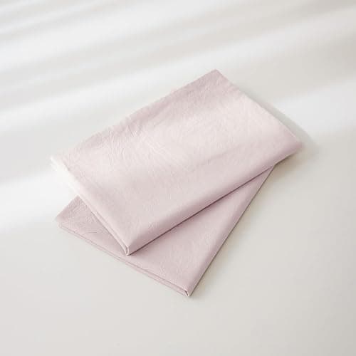 JIYUAN Standard Washed Cotton Pillowcases, Set of 2, Relaxed Linen Feel | Envelope Closure, Naturally Soft and Breathable for Year-Round Comfort, Machine Washable. thumbnail 6