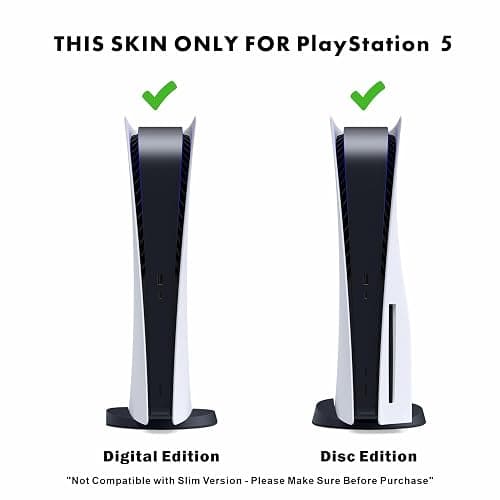 Skin Sticker for Game Console 5 Cover - Funny Portal, Compatible with Both Disc Edition & Digital Edition (not Slim Ver) - 2 Controller Skins & Console Skin - No Bubble, Full Protection, Removable thumbnail 4