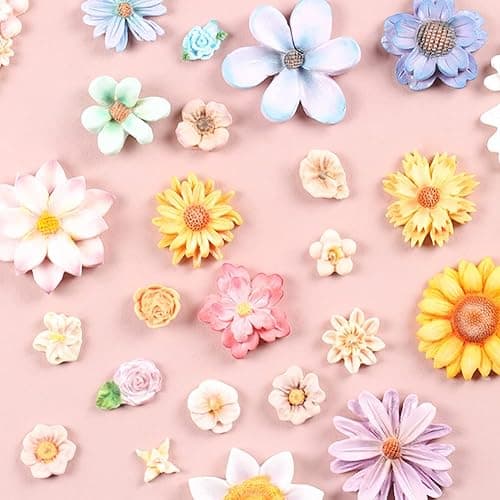 KALAIEN 3Pcs Flower Fondant Cake Mold Daisy,Rose Flower,Small Floral for Chocolate Fondant Polymer Clay Soap thumbnail 9