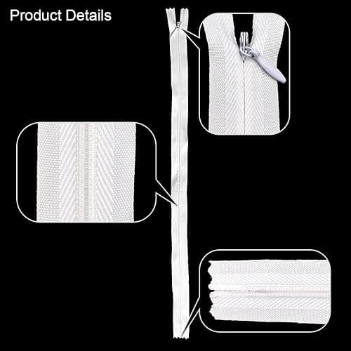 Renashed 45pcs 21.5 Inch Nylon Invisible Zippers for Tailor Sewer Sewing Craft Crafter's Special (White) thumbnail 4