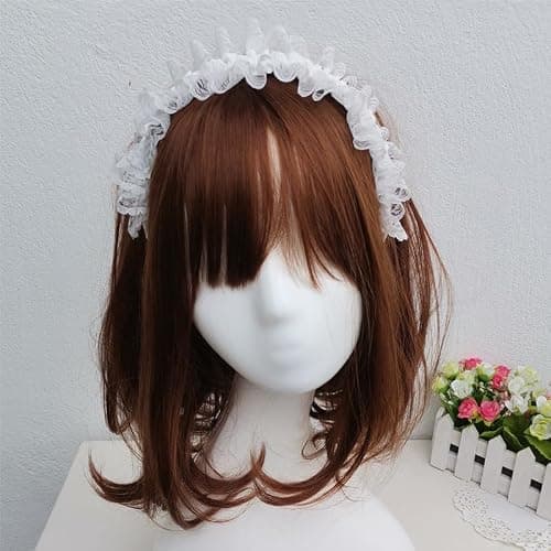 Furimuk Lolita White Lace Headband Headdress Gothic Vintage Cosplay Hair Accessories for Tea Party Princess thumbnail 5