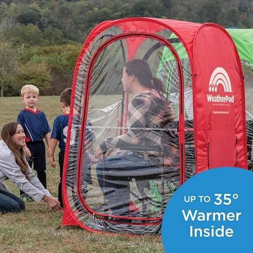 WeatherPod® The Original Shark Tank MyPod™ 1-2 Person Pop-Up Pod - Stay Warm, Dry, and Out of The Sun - Weather Pod for Sports, Rain, or Wind thumbnail 4