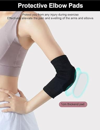 SUJAYU A Pair Elbow Pads Volleyball Arm Sleeves, Tandem Elbow Pads Volleyball Arm Pads Elbow Protector Tennis Basketball thumbnail 2