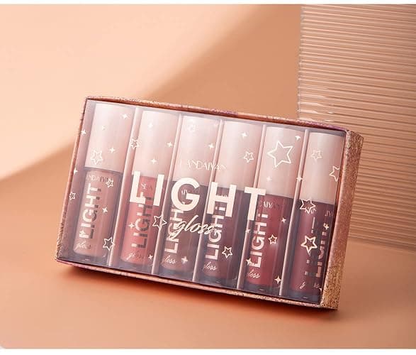 BANGFENG 6PCS Lip Oil Light Lipgloss Set, Moisturizing Hydrating Lip Glow Oil Lip Gloss Kit High Shine Lip Plumping Glass Finish Lip Gloss Liquid Lipstick for Women (Set B) thumbnail 8