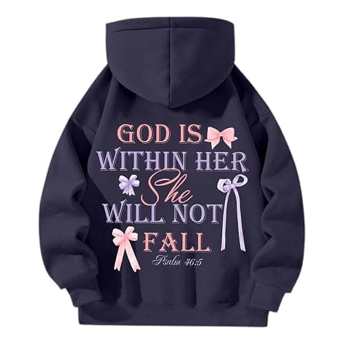 Jesus Hoodie Christian Hoodies 2025 Bible Verse Faith Christ Sweatshirts Sweater Girls for Women Men Teen Girls thumbnail 2