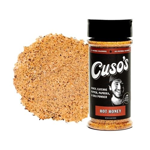 Cuso's Hot Honey BBQ Seasoning Rub - All-Purpose Spice Blend for Meat, Chicken, Pork - Hot Rub for Grilling, Smoking & Cooking - 5 oz Bottle, 1 Count BBQ Spice - Image 1