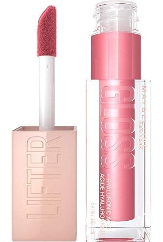 Maybelline Lifter Gloss, Hydrating Lip Gloss with Hyaluronic Acid, Creates Fuller-Looking, Shiny, Moisturised and Plumped Lips. Non-sticky, 005 Petal (Pink) - Image 1