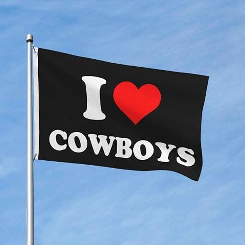 Diputer I Heart-Love Cowboys-Flag 3x5 Ft For Bedroom Funny Flag Dorm Wall Decor Flags For Room thumbnail 4