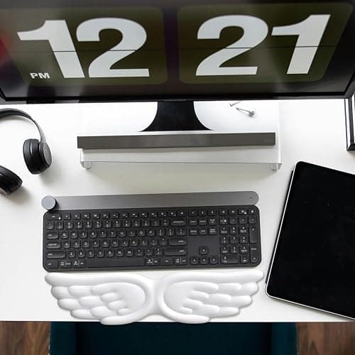 Keuyeo Keyboard Wrist Rest Angel Wings Keyboard Wrist Rest Easy Typing, Pain Relief for Computer and Laptop Home Office Gaming thumbnail 7