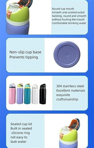 Besot 910ml Insulated Stainless Steel Water Bottle with Straw, Perfect for Outdoor Activities and Traveling, Food Grade Safe, BPA Free, Leak Proof Car Water Bottle... (Light Pink) thumbnail 7