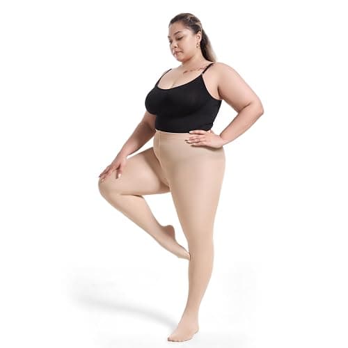 Frola Plus Size Fleece Lined Tights Women Winter Warm Thermal Tights, 11+ Colors High Waisted Opaque Pantyhose thumbnail 5