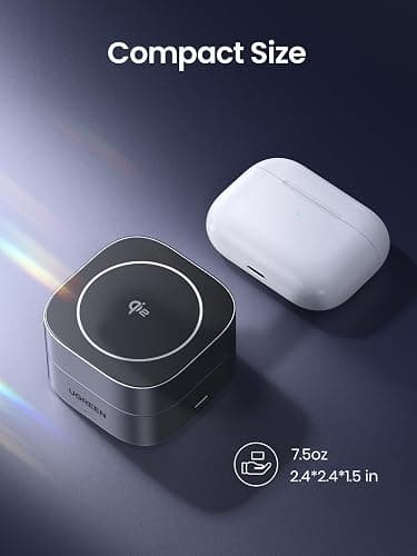 UGREEN MagFlow Qi2 Magnetic Foldable Charging Station, 2-in-1 Fast Wireless Charger Compatible with iPhone 17/17 Air/17 Pro/17 Pro Max 16 15 14 13 12, Airpods3 2 Pro (No AC Adapter), Dark Grey thumbnail 8
