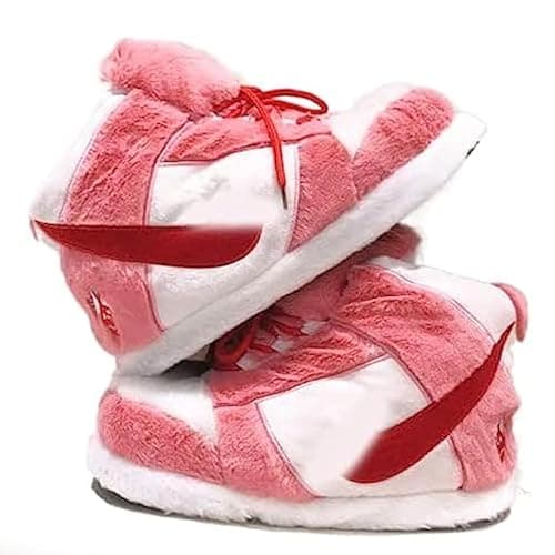 LAPRBY Sneaker Slippers Non Slip Sole Indoor House Plush Slippers Unisex Indoor Floor Cotton Shoes - 4-12 - Pink - Image 1
