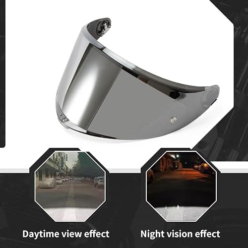 PSLER Helmet Visor for K6 K6s - K6 K6 s Visor Helmet Face Shield Helmet Accessories Replacement for K6 K6s,Silver-Mirror thumbnail 4