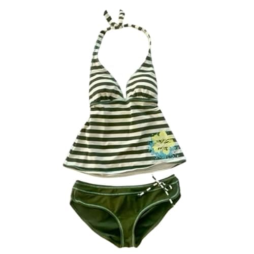 TYATVS Cute Tankini Swimsuit Y2k Floral Set for Women Vintage 2 Piece Swimsuit 2000s Fashion Aesthetics Clothes - Image 1