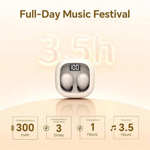 Ear Buds Invisible Mini Earbuds Wireless Bluetooth, Smallest Low Profile Micro Tiny Discreet Hidden Earbuds for Work, Small Headphones, Sleep Wireless Earphone IPX5 Waterproof for Small Ear Canals thumbnail 7