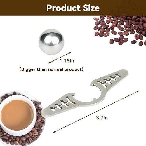 RAWILL 2PC Espresso Cooling Ball Kit, Stainless Steel Espresso Ball Chiller with Stand,Enhance Flavor for Coffee,Bourbon Cocktails,Ideal Gift for Family and Friends thumbnail 2