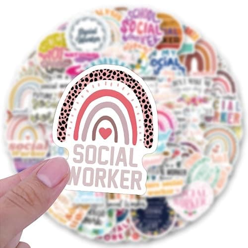 UBOFUGS 120 PCS Social Worker Stickers,ocial Justice Stickers,Social Work Values Stickers,Water Bottle Laptop Journal Stickers,Social Workers Gift thumbnail 4