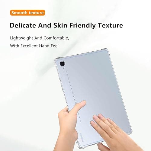 Natbok Case Clear for Samsung Galaxy Tab S10 FE Plus 13.1 Inch 2025,Advanced Airbag Drop Protection,Flexible Silicone TPU Shockproof Anti-Scratch,Slim-Fit Shell Case Galaxy Tab S10 FE+ Tablet Cover thumbnail 6