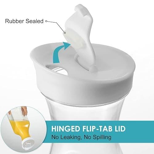 NETANY Plastic 50 Oz Water Carafe with Flip Top Lid, Set of 2 Square Base Juice Containers, Clear Plastic Pitcher - for Water, Iced Tea, Juice, Beverage, Cold Brew and Mimosa Bar - HAND WASH ONLY thumbnail 4