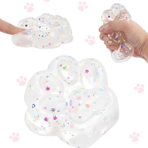 AONSOULE 1Pc Cat Paw Squishy Toys – 4 Inch Large Soft Cat Paw Squeeze Toy, Cute Squishy Toy, Quick Rebound Squishies, Individually Packed Funny Gifts for Children Adults Party Favors - Image 1
