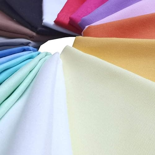 Mililanyo 16pcs 18 x 22 inches Cotton Fabric Premium Solid Precut Fabric Pure Quilting Fat Quarter Bundles Patchwork for Sewing DIY Craft thumbnail 2