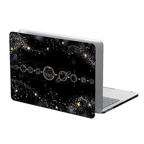 FKBRCL4U MacBook Pro 13 Inch Case, Black Aligned Black Planets Pattern, Retina 13 A1425/A1502 Plastic Hard Shell Computer Case thumbnail 2