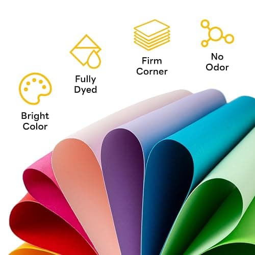 50 Sheets Colored Paper 8.5 x 11 Assorted, Goefun Colored Cardstock 25 Colors 65lb Multicolor Construction Paper for Crafts & Scrapbooking thumbnail 4
