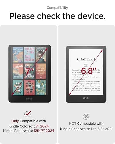 Miimall Clear Case for 7" Kindle Paperwhite 12th Generation 2024 and Kindle Colorsoft Signature Edition 2024 Ultra Thin Soft Flexible TPU Reinforced Corners Shockproof Non-Yellowing Shell Case Clear thumbnail 7