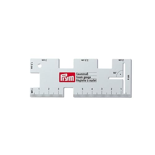 Prym 610736 Règle à Ourlets, métal, Metallic, 14.8 x 7.2 x 2.5 cm - Image 1