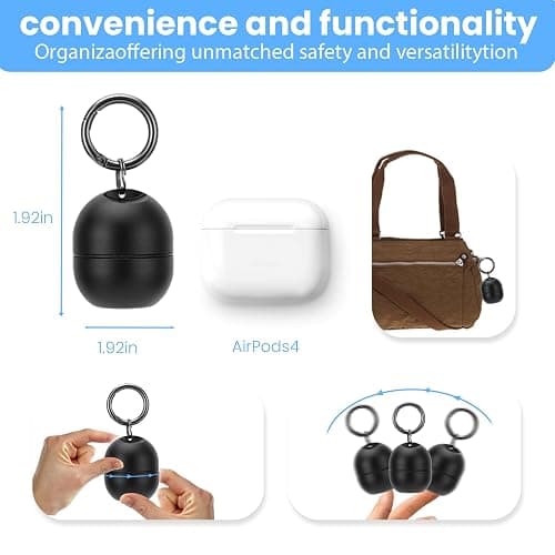 Jewelry Ring Holder Keychain,Portable Travel Sports Ring Keeper Case,Mini Small Versatile Carrying Display Storage Organizer Box With Key Chain thumbnail 2