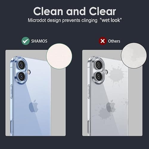 Shamo's Clear TPU Case for iPhone 17 – with Camera Protection, Ultra Slim, Shockproof, Anti-Yellowing, Scratch-Resistant, Wireless Charging Compatible, Enhanced Grip (for iPhone 17) thumbnail 8