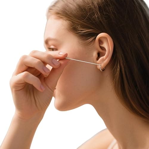 Piercing Cleaning,Earring Hole Cleaner,Ear Piercing Aftercare Cleaner Kit with 240pcs Disposable Ear Piercing Cleaning Floss & 15ml Cleaning Solution for Women Men thumbnail 5