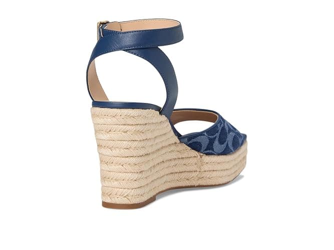 Coach Women's Espadrille Wedge Platform, Deep Blue, 8.5 thumbnail 5