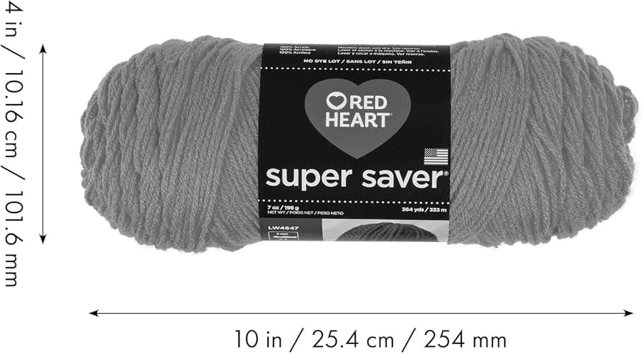 Red Heart Super Saver Black Yarn - 3 Pack of 198g/7oz - Acrylic - 4 Medium (Worsted) - 364 Yards - Knitting/Crochet thumbnail 3