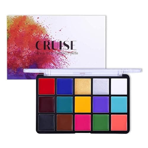 UCANBE Face Body Paint Oil, Professional 15 Colors FX Makeup Palette- Non Toxic Hypoallergenic Safe Facepaint for Halloween, Cosplay Costumes, Parties and Festivals thumbnail 7