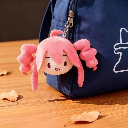 RUGNAIL - Virtual Character Music Plush Doll, Kasane Teto Plush Toy, Adorable Teto Character Cushion, Home Décor, Gift for Fans (Plush Keychain) thumbnail 4