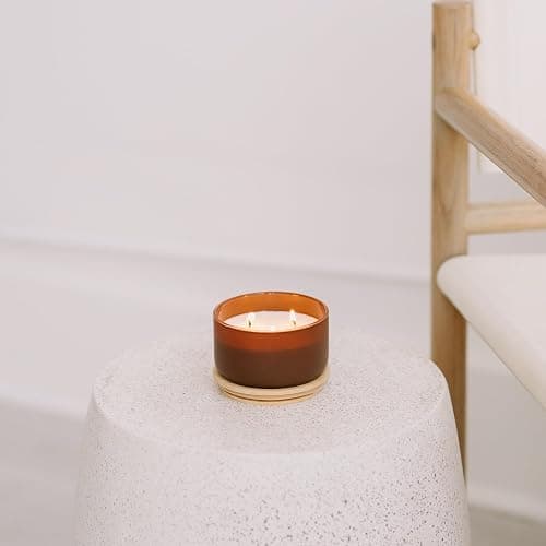 Calyan Wax Co. Mahogany & Cashmere 3 Wick Scented Candle - 30 Hour Burn | Made in the USA Luxury Clean Soy Wax Candles - Long Lasting Large Glass Jar Candle for Home - 3 Wicks - 8oz thumbnail 5